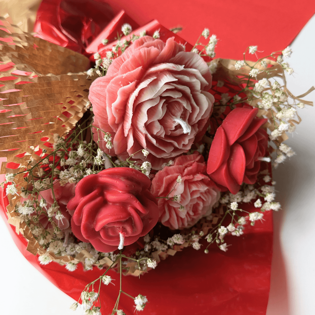 Buquê de Velas Aromáticas com Chocolates Milka Importados — Dia dos Namorados
