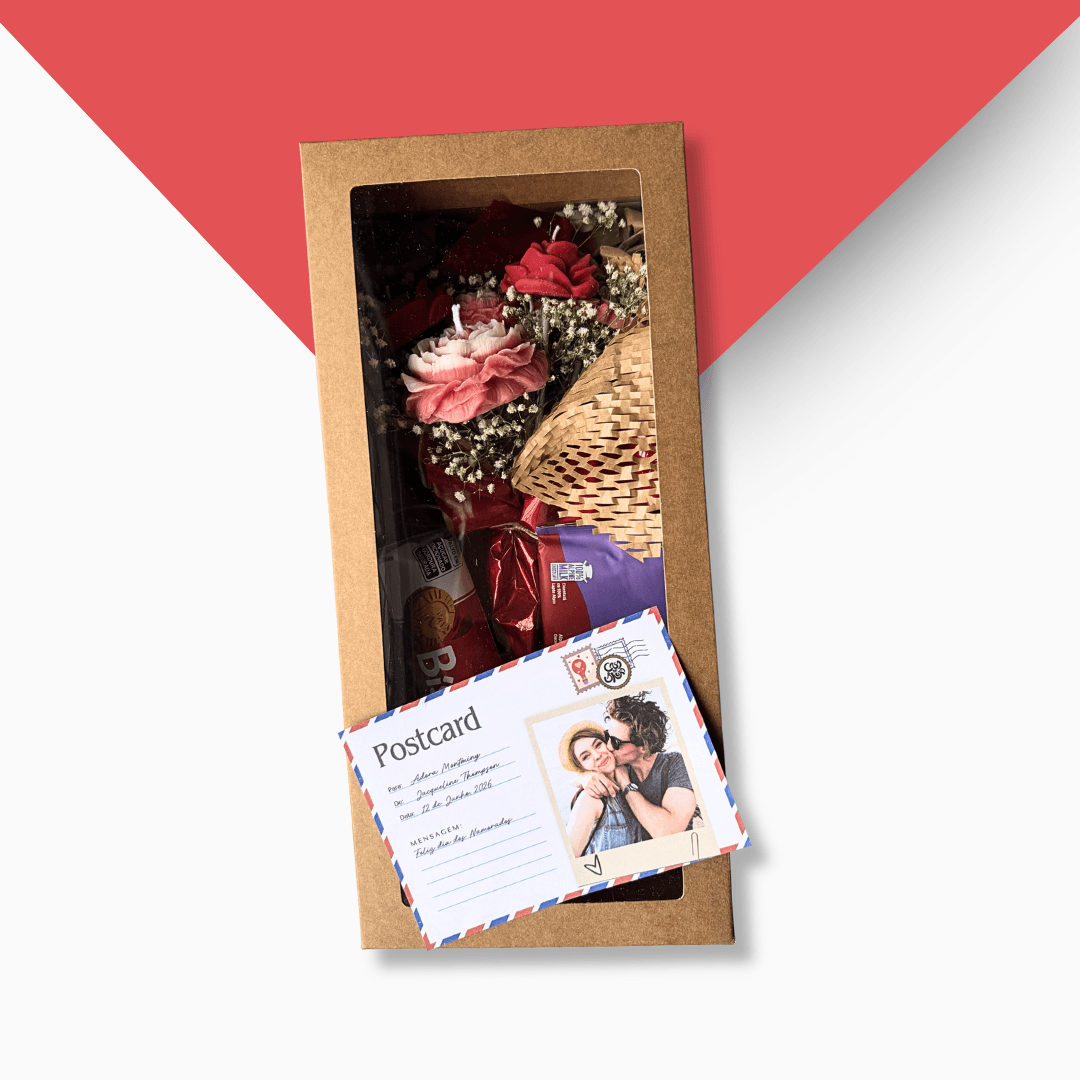 Buquê de Velas Aromáticas com Chocolate Importado Biscoff — Dia dos Namorados
