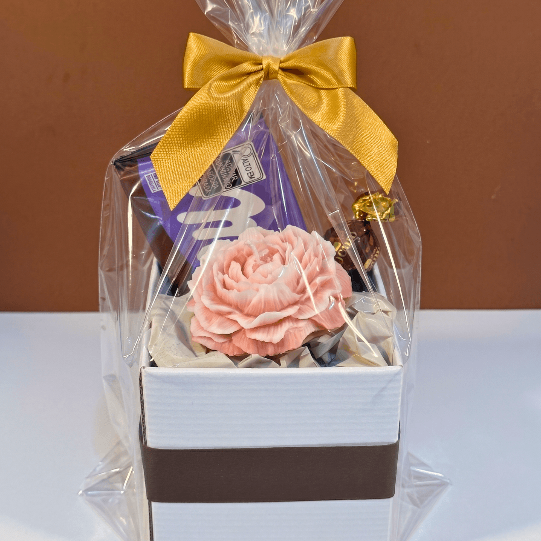 Caixa Vela Flor + Milka (M) - Dia das Mães