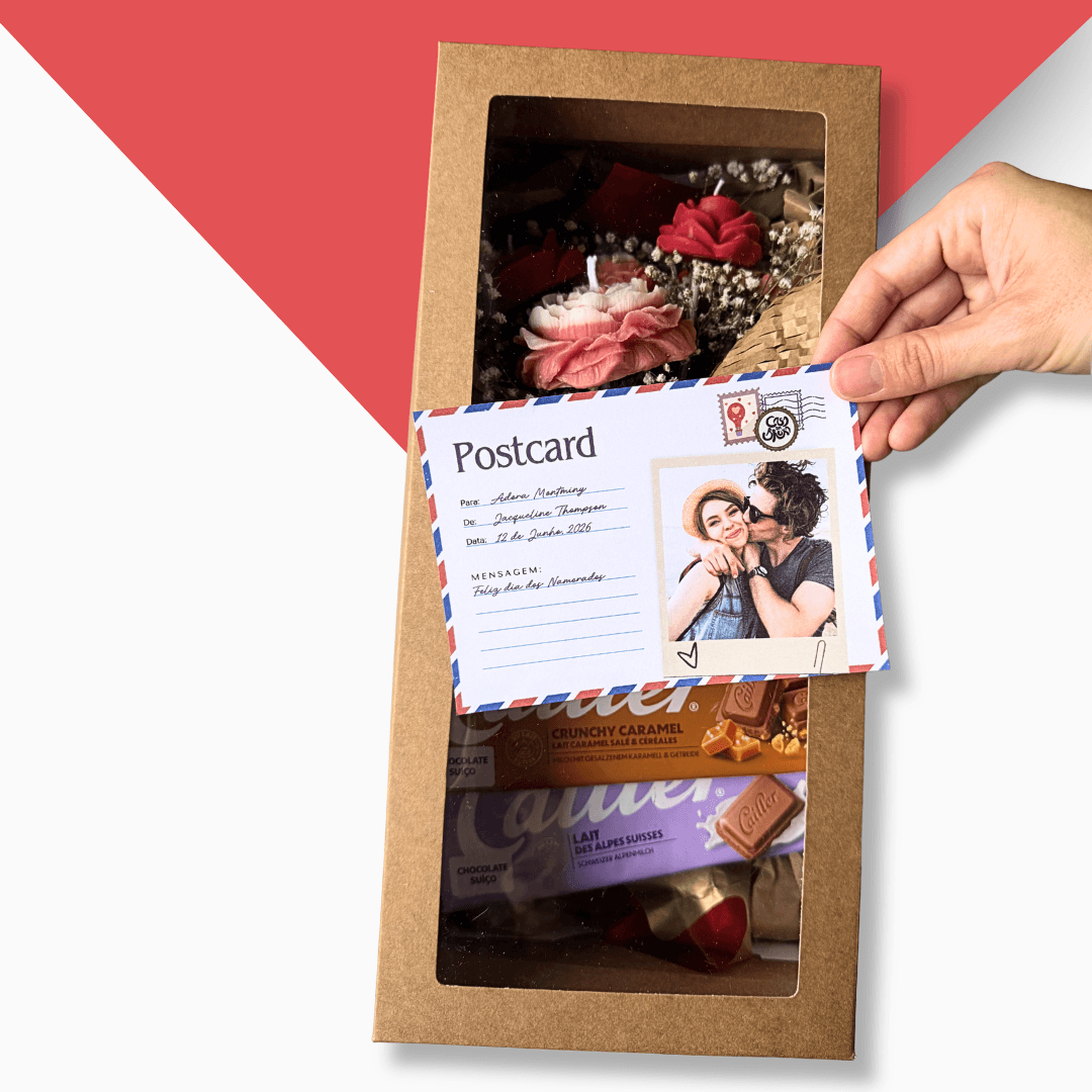Buquê de Velas Aromáticas com Chocolate Suíço Cailler  — Dia dos Namorados